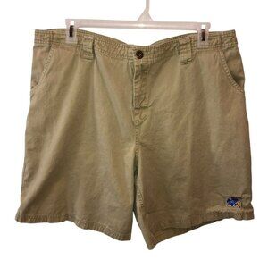 Kansas University KU Jayhawks NCAA Mens Size XL 40 42 Beige Khaki Chino Shorts